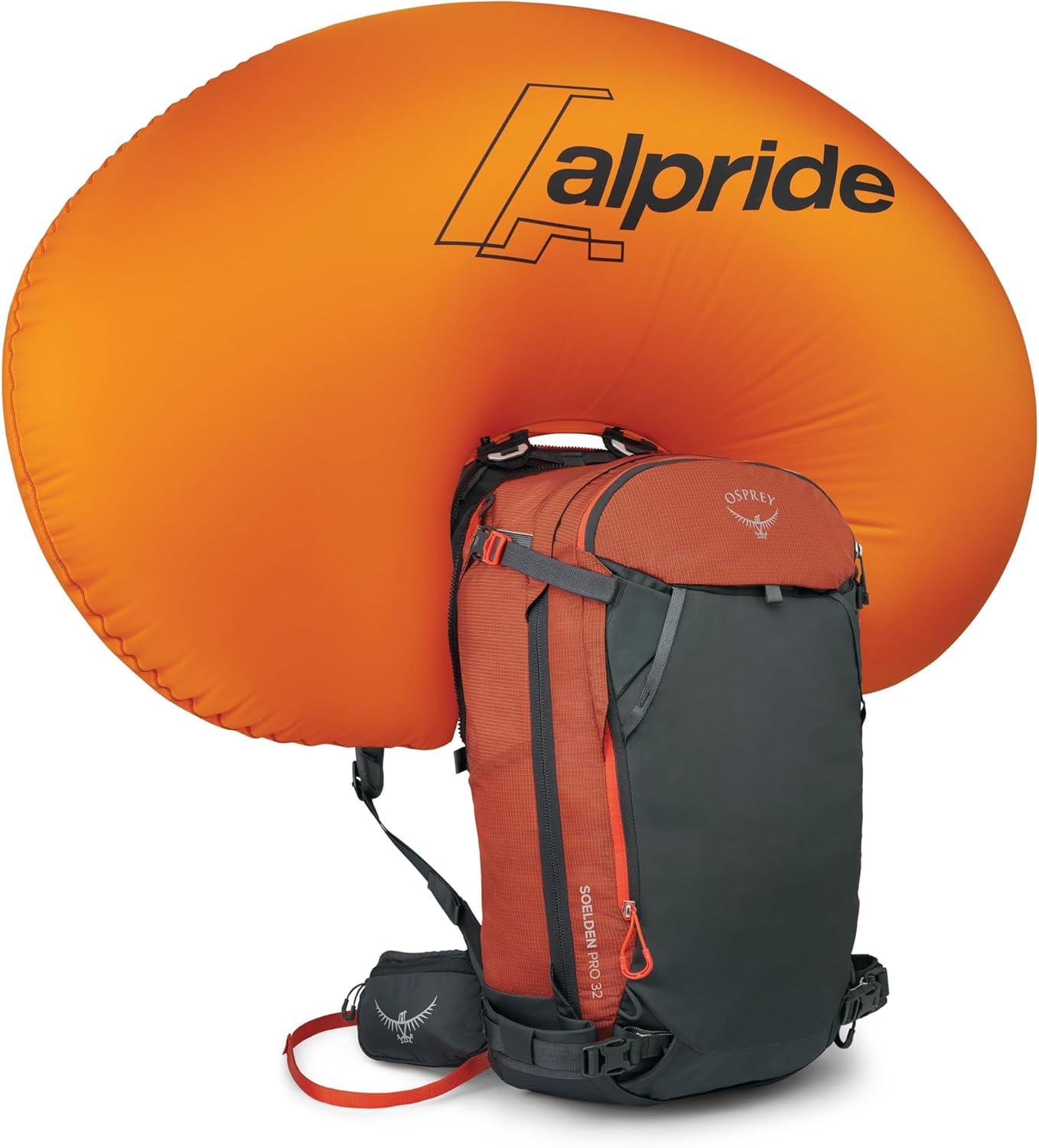 imageOsprey Soelden Pro 32L Mens Ski Backpack with E2 Airbag System Mars Orange
