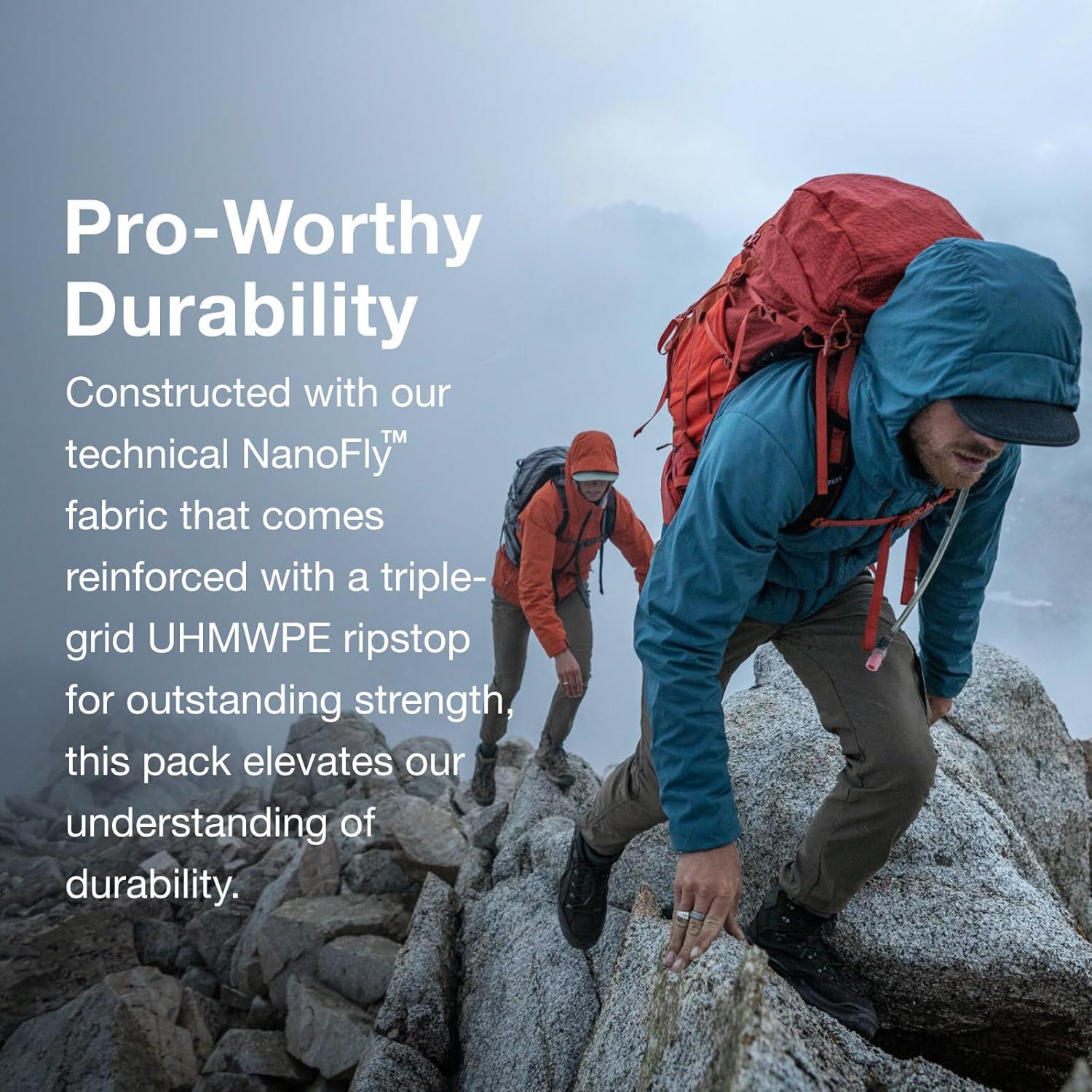 imageOsprey Talon Pro 30L Mens Hiking Backpack with Hipbelt Mars OrangeSilver Lining