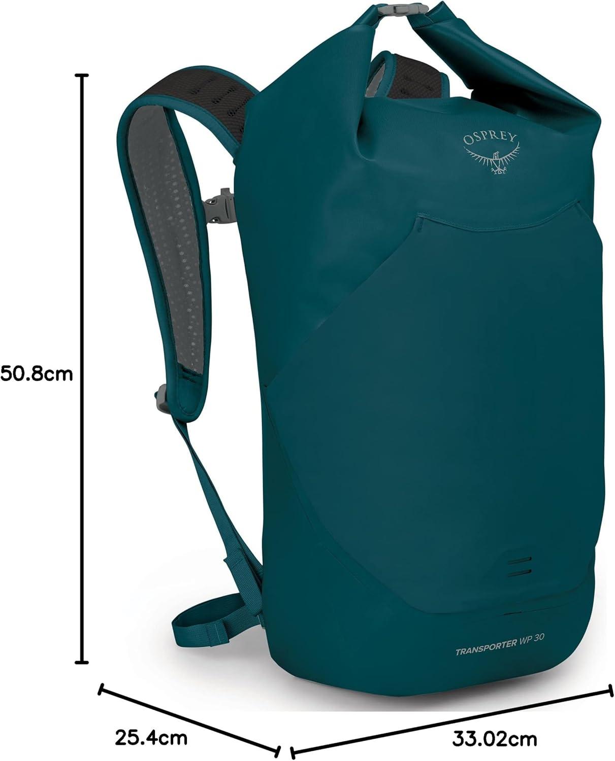 imageOsprey Transporter 25L Roll Top Waterproof Laptop Backpack BlackNight Jungle Blue