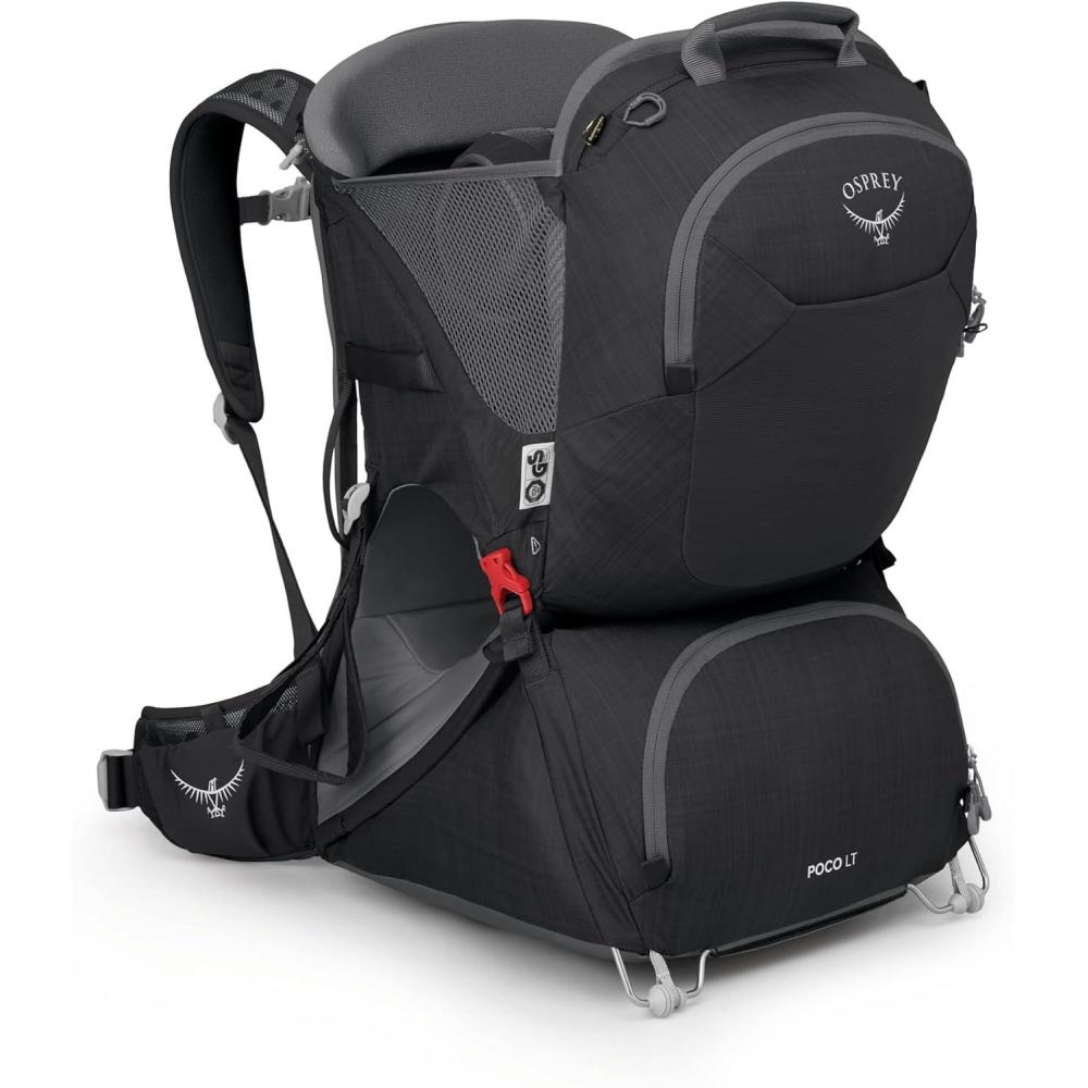 imageOsprey Poco LT Lightweight Child Carrier Backpack Compact TravelReady Kid Carrier with Sunshade and Adjustable Fit Lightweight Comfortable Hiking Carrier for ToddlersBlack