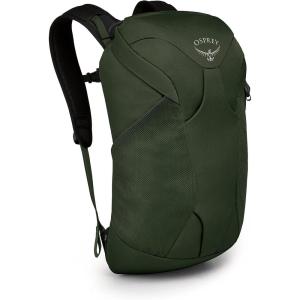 Osprey Farpoint Fairview Travel Daypack for Men and Women, Tunnel Vision Grey(Gopher Green)