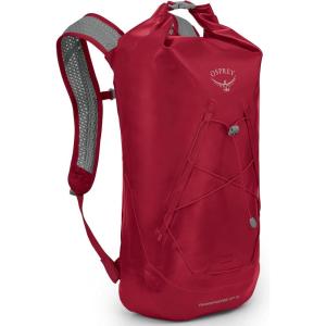 Osprey Transporter 25L Roll Top Waterproof Laptop Backpack, Black(Poinsetta Red)