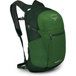 Osprey Daylite Plus Commuter Backpack – Lightweight, Everyday Pack with Laptop Sleeve and Water Bottle Pockets – Ideal for Work, School, and Travel with Versatile Storage Options, Cosmic Red(Green Belt/Green Canopy)