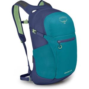Osprey Daylite Plus Commuter Backpack – Lightweight, Everyday Pack with Laptop Sleeve and Water Bottle Pockets – Ideal for Work, School, and Travel with Versatile Storage Options, Cosmic Red(Blue Spikemoss/Alkaline)